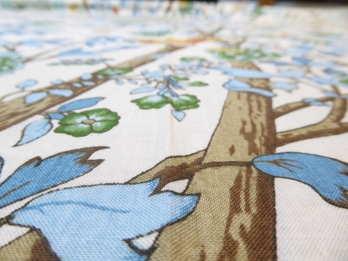 Warner Fabrics Song Haven Bird Floral Border Cotton Fabric - Picture 3 of 19