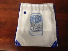 Bud Light Drawstring Backpack Adjustable Gym Sack Sling Bag Water Resistant NEW