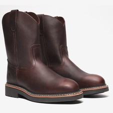 Mens Work Boots Brown 10" Roper Leather Waterproof BONANZA 117 Size 5-13 (D, M)