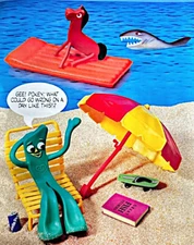 GUMBY AND POKEY 2" x 3" Fridge MAGNET VINTAGE POSTER ART