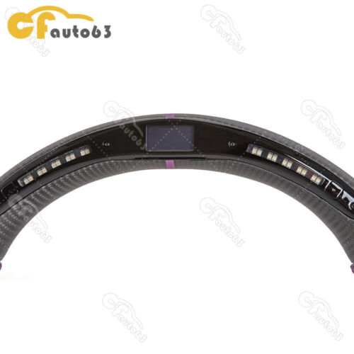 Volante LED de fibra de carbono mate para INFINITI G37 2009-2013 cuero liso - Imagen 7 de 11