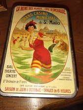 Boite à Gâteaux  métal Delaunay Léveillé décor Grand Casino Municipal Saint Malo