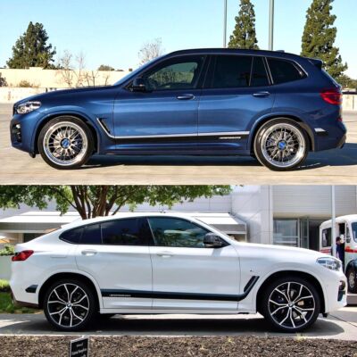 For 2019-2024 BMW X3 X4 M AERODYNAMICS PERFORMANCE FOIL APPLICATION SIDE STRIPES