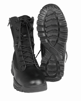 US Tactical Boots Größe 44 Schwarz 2-Zip Stiefel Springerstiefel