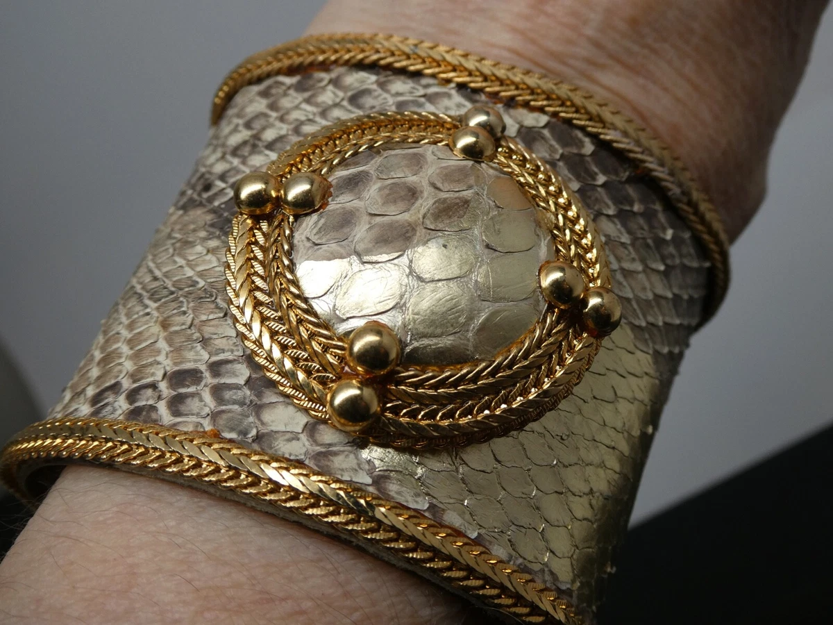 Snakeskin cuff bracelet clearance