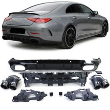 Sport Heck Diffusor mit schwarzen Endrohren für Mercedes CLS C257 ab 17 Sport Heck Diffusor mit schwarzen Endrohren für Mercedes CLS C257 ab 17