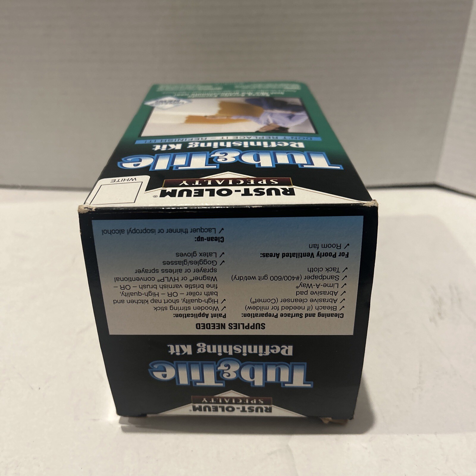 Rustoleum Tub Tile Sink 2 Part Refinishing Kit White Epoxy Acrylic 32oz