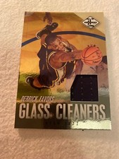 2012-13 Limited Derrick Favors Glass Cleaners Game Worn /99