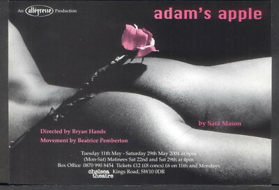 Moderne Werbe-Postkarte für Adam's Apple Produktion des Chelsea Theaters