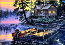 Dimensions The Gold Collection Morning Lake Counted Cross Stitch Kit U.S.A. NEW