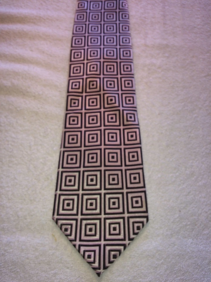 VENTURI UOMO CORBATA HOMBRE ROSA BLANCO NEGRO 4x61 Foto 2 de 4