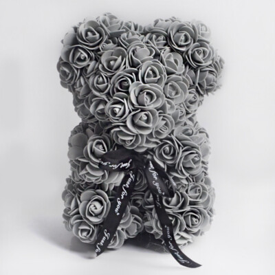 Valentine's Day Gift Rose Bear Eternal Flower Rose Teddy Bear PE Foam Bear 25cm 