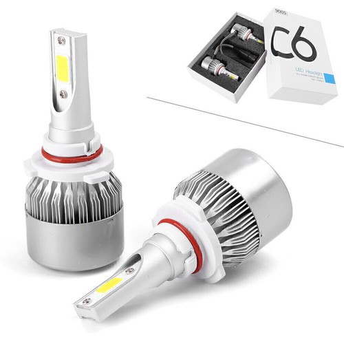 LED AUTO LAMPADE FARI COPPIA H3 C6 MOTO KIT LAMPADINE 36W LUCE BIANCA 6000k Faro