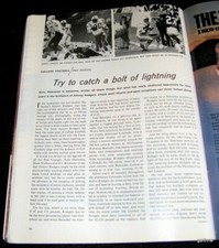 NEBRASKA CORNHUSKERS 1972 JOHNNY RODGERS FOOTBALL PICTORIAL BOLT OF LIGHTNING