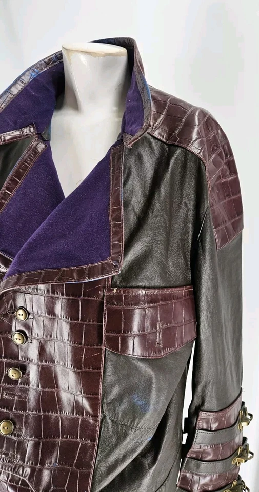 Chaqueta Alexander Makray Hombre Grande Cuero Negro Hebilla Moto Apocalíptica Foto 2 de 4