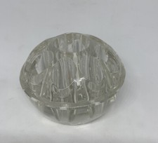 Vintage Glas Blumenfrosch / Arrangement / Steckschale - 9 Loch .