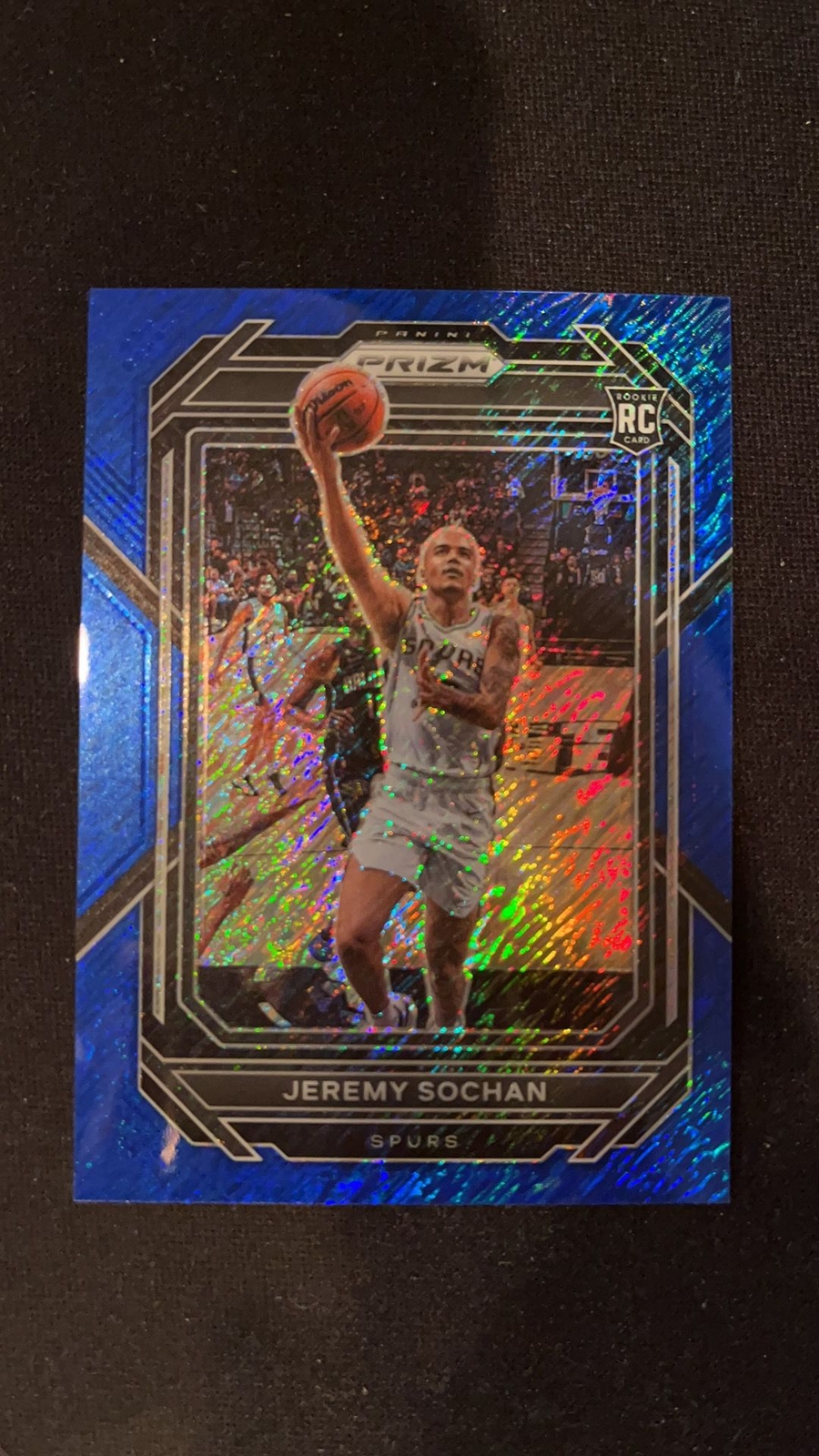 2022-23 Prizm Jeremy Sochan RC Blue Shimmer FOTL 28/35 #263