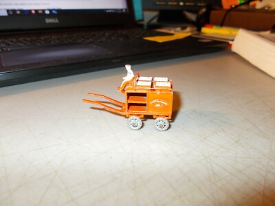 VTG. LESNEY MATCHBOX #7 HORSE DRAWN MILK FLOAT GRAY WHEELS 1954 NO