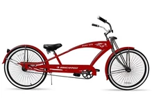 RED 26" Stretch Beach Cruiser Bicycle 68 Spokes Rims Coaster Extended Bike PUMA