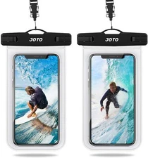 WATERPROOF CASE Dry Bag for Cell Phone Universal Pouch Water Rafting 2 Pack JOTO