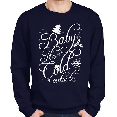 1Tee Herren Baby it's kalt draußen Weihnachten Sweatshirt Pullover