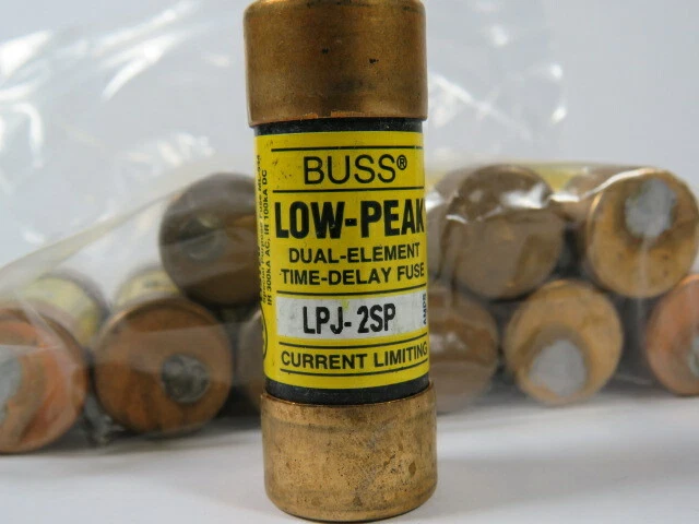 Bussmann LPJ-2SP Dual Element Time Delay Fuse 2A 600V Lot of 10 USED - Image 3 of 3