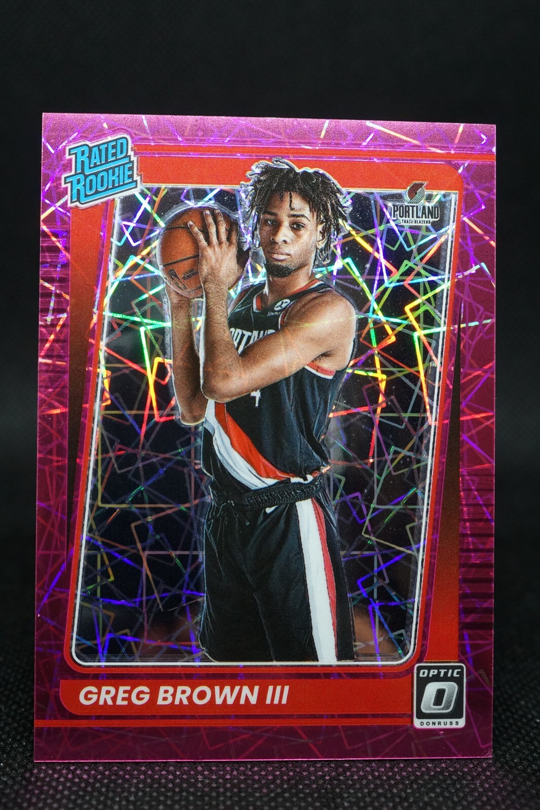2021 NBA Panini Optic Rated Rookie Pink Velocity Prizm 6/79 Greg Brown III #195