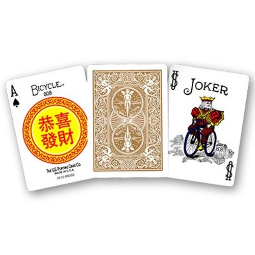 Bicycle Gong Xi Fa Cai or "Wishing You Prosperity" Playing Cards gold back - Picture 2 of 2