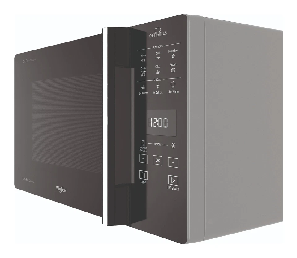 Whirlpool Microonde 800W (25Lt) CHEF PLUS Mcp 359 Sl Grill Silver e Black - Immagine 4 di 4