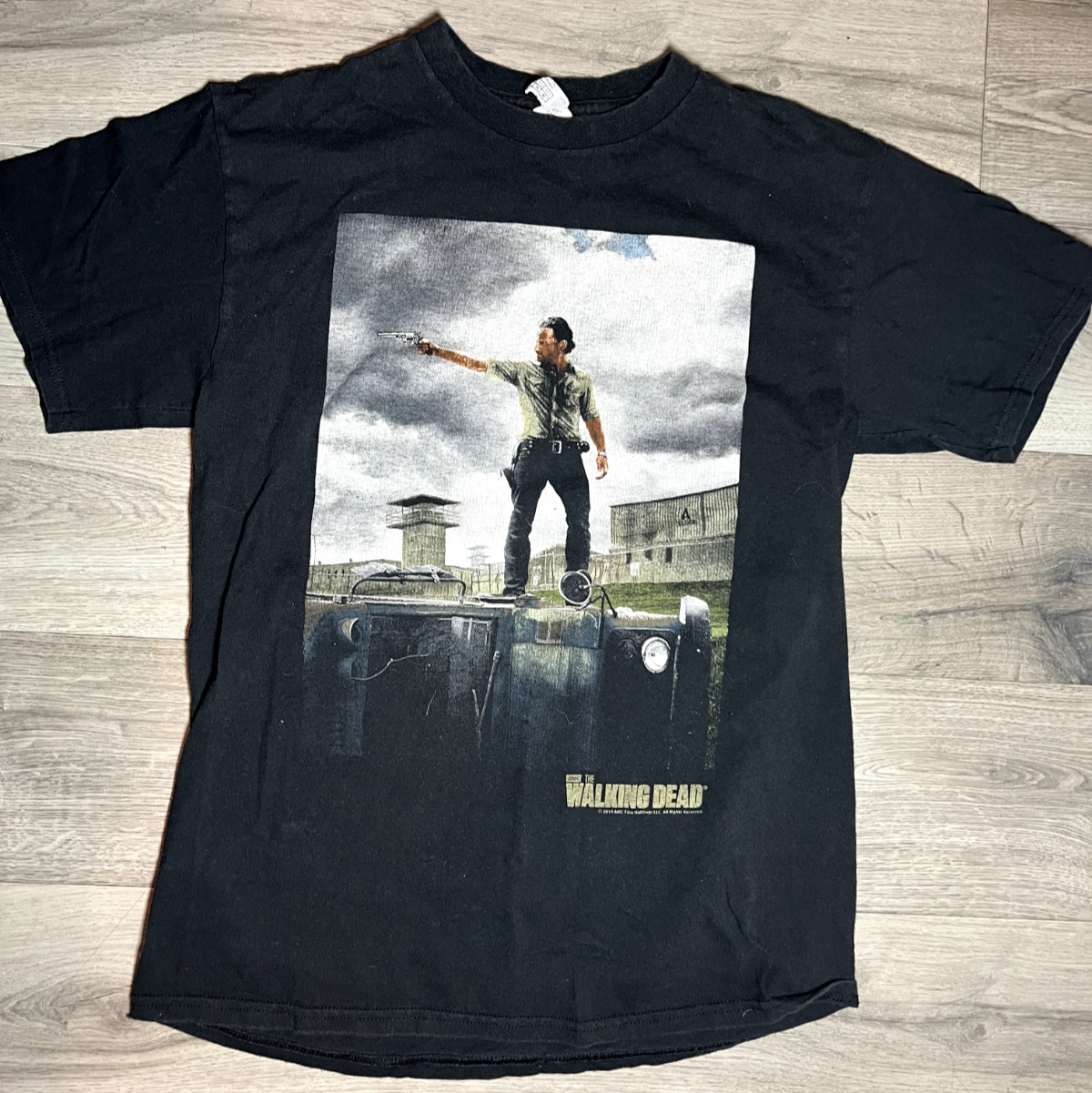 The Walking Dead Rick Grimes Black Shirt - Men’s Medium, 2014 AMC, Delta Pro W