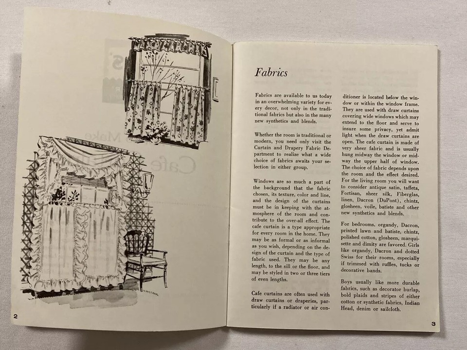 How To Make Cafe Curtains Singer Sewing Library 1961 Book No 114 eBay