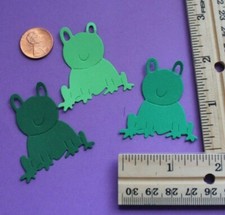 10 LITTLE FROGS paper die cut embellishments scrapbook / card making