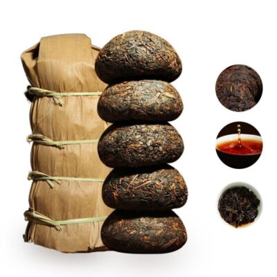 Puerh Tea Tuocha in Bamboo Leaf Ripe Pu-erh Tea Pu Er Tea Yunnan Tuo Cha 500g