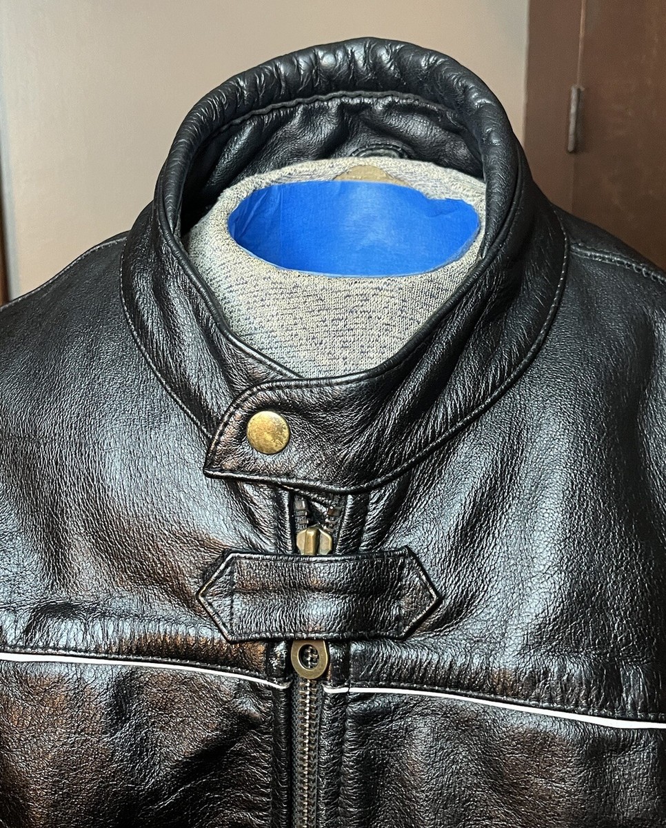 VINTAGE Echtes Leder Leather Motorcycle Jacket German XL No Size