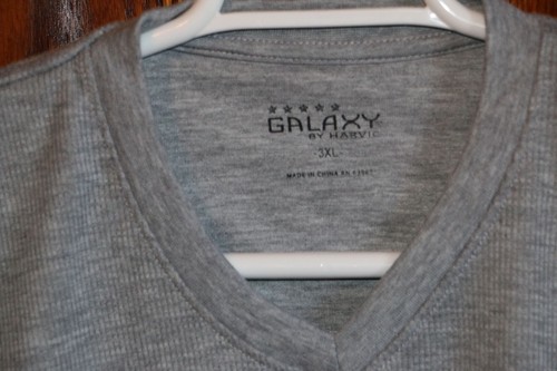 Galaxy by Harvic Longsleeve Waffle Shirt V-neck Crew 3X 4X 5X Multi-colors - Picture 17 of 60