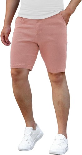 Men's Slim Fit Stretch Denim Shorts Distressed Mid Waist Casual Summer Fashion - Picture 3 of 42