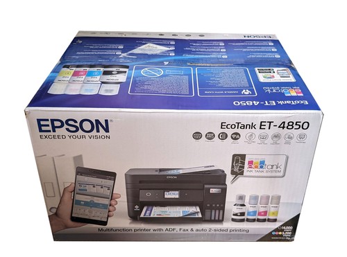 Epson EcoTank ET-4850 couleur sans fil tout-en-un avec fax ADF jet d'encre OCCASION PC82 - Photo 6/11