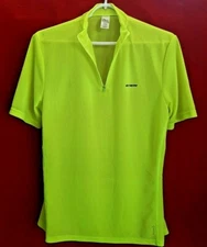 BTWIN Men’s 7in Zip NEON YELLOW Cycling Jersey Equarea Short Sleeve SIZE US MED