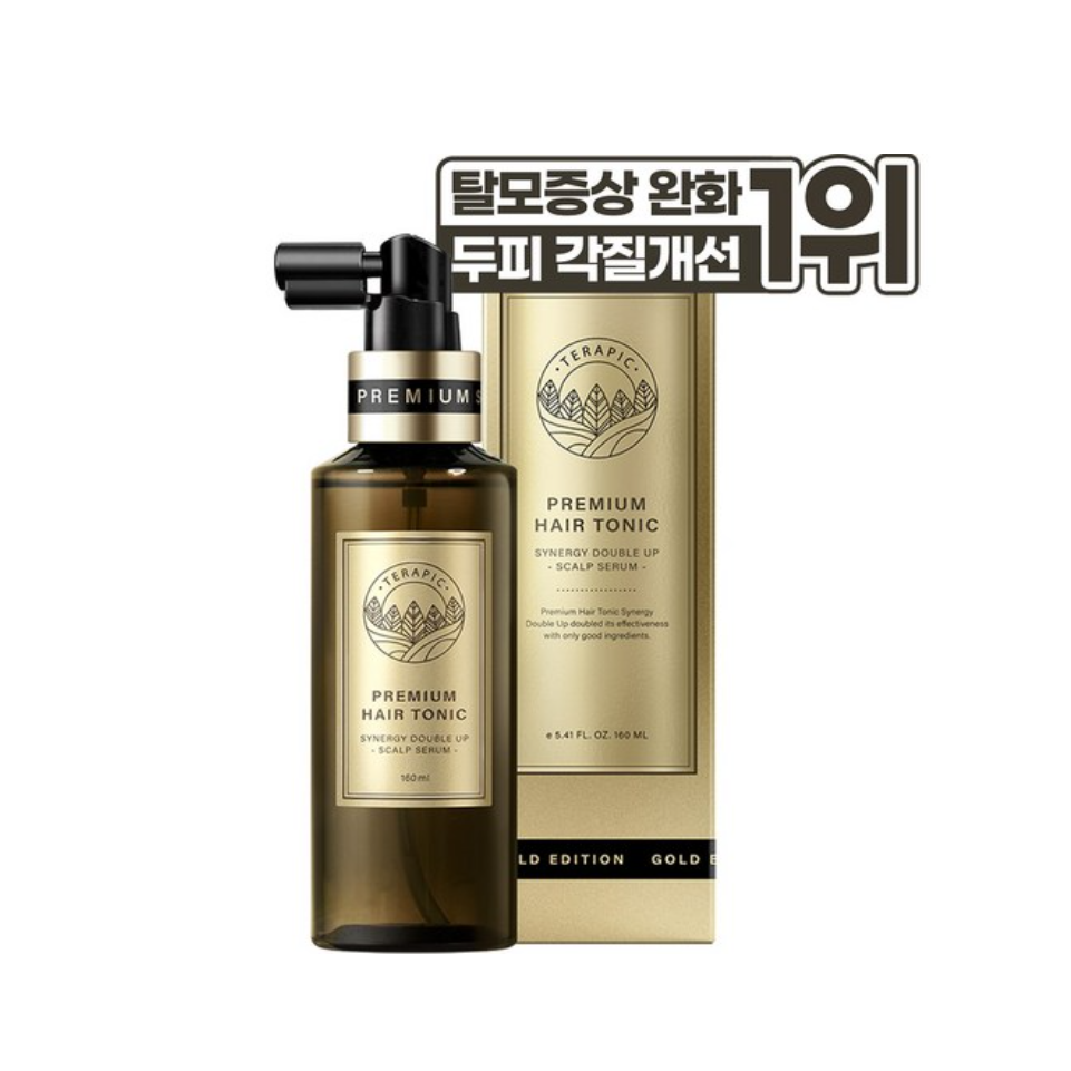 TERAPIC Premium Total Hair Tonic 5.41oz Synergy double up scalp serum  K-Beauty