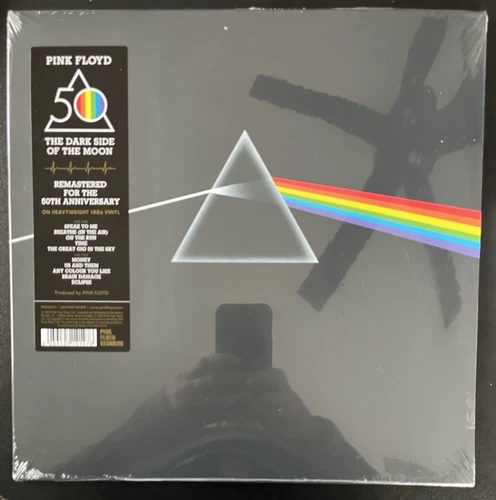 PINK FLOYD DARK SIDE OF THE MOON VINYL LP 50th ANNIVERSARY & POSTER SEALED MINT