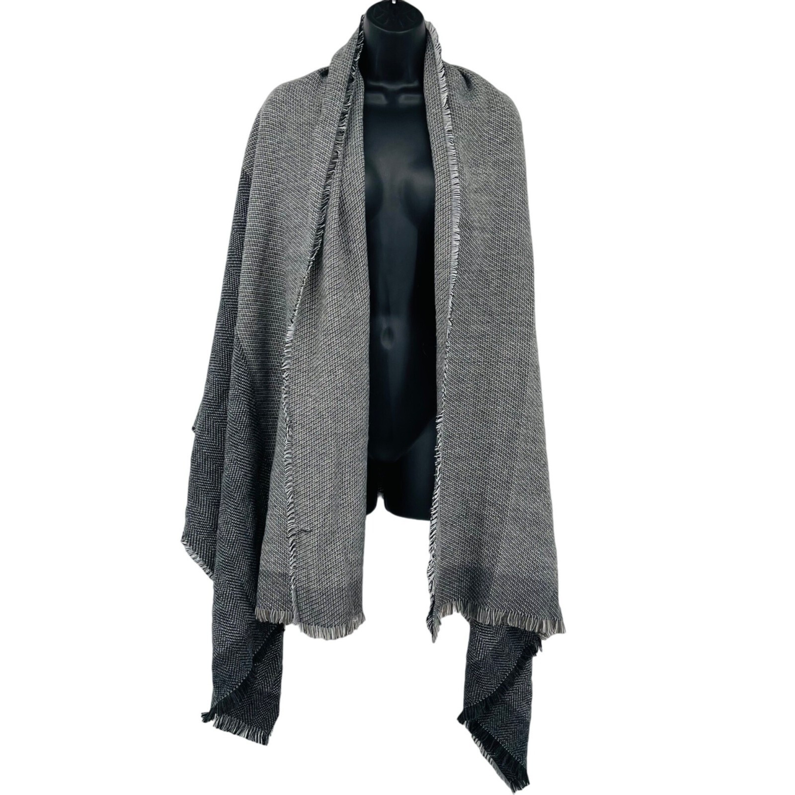 Kenneth Cole Multi Functional Gray Scale Wrap Sca… - image 1