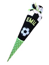 Schultüte Husse Stoffschultüte Bezug Jungen Fussball Fußball Zuckertüte Name