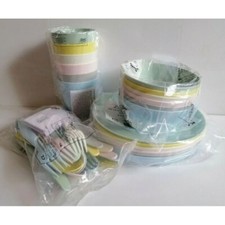 IKEA 36 Pieces Pastel Mix Colours Plates Bowls Mugs Cutlery For Kids BPA Free