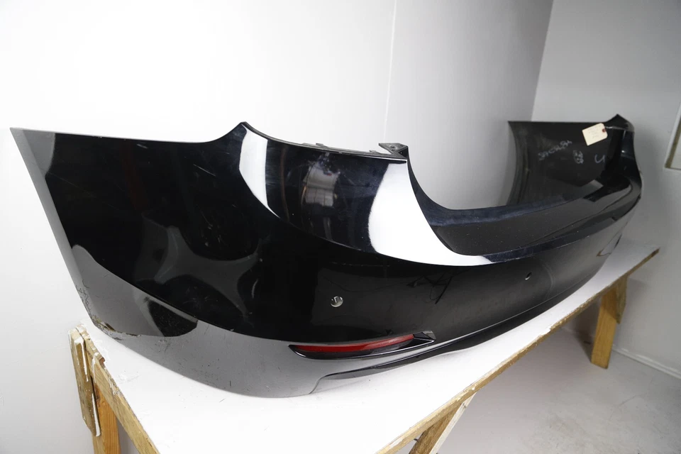 12-15 BMW F30 320I 328I REAR BUMPER COVER W/O PDC WIRING JET BLACK 668 OEM Foto 3 de 4