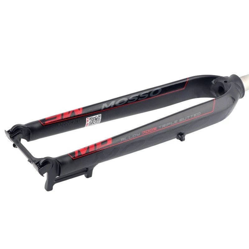 Horquilla rígida bicicleta MTB 26 27.5 29er bicicleta de montaña 700C horquilla de descenso freno de disco Foto 3 de 4