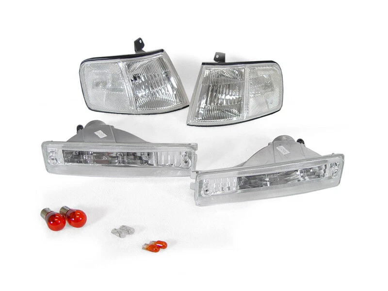 COMBO DEPO JDM Clear Corner + Bumper Signal Lights For 1990-1991 Honda CRX CR-X Foto 2 de 4