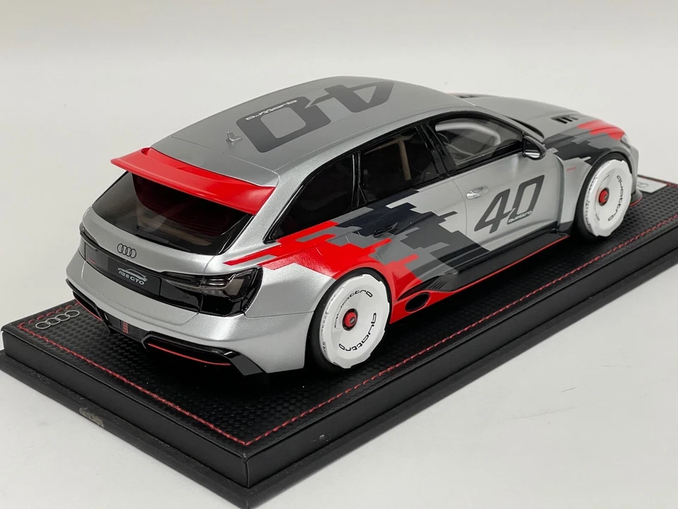 1/18 Audi RS6 GTO Concept 40 Año de Quattro GT Spirit Base Cuero AB001 Foto 4 de 4
