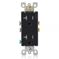 Decora 20 Amp 125 V Tamper Resistant Duplex Outlet/Receptacle, Black 1-Pack T5