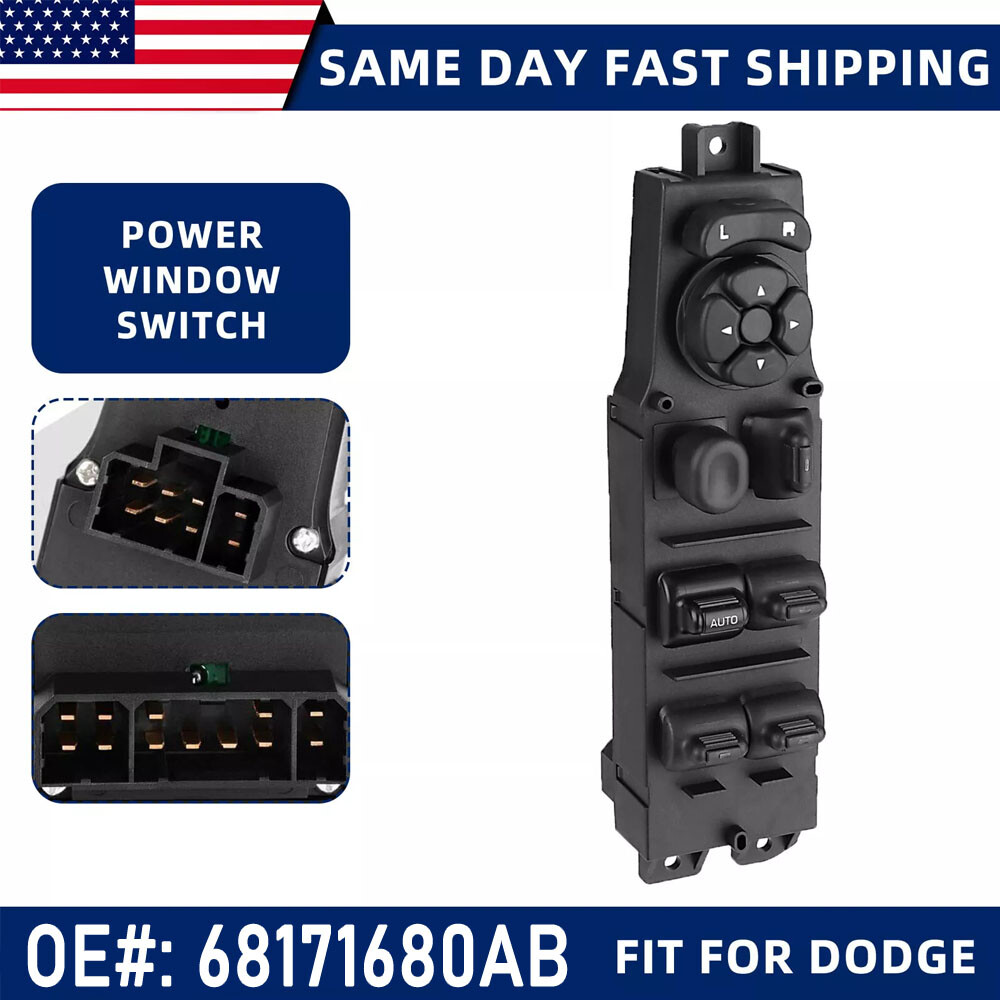 Master Power Window Switch 68171680AB for 2002-2009 Dodge Ram 1500 2500 Truck US