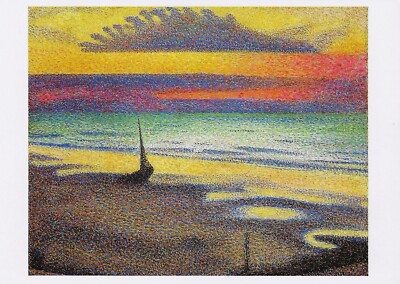 Postcard Georges Lemmen ''Beach at Heist'' 1891-92 Musee d'Orsay, Paris MINT